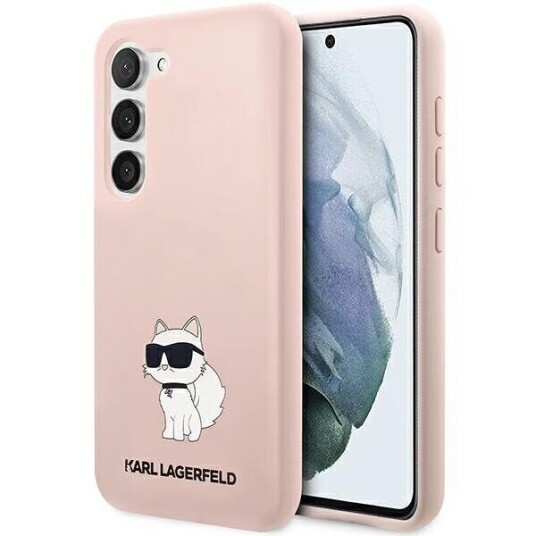 Karl Lagerfeld S23+ Hardcase Rosa Silikon Choupette