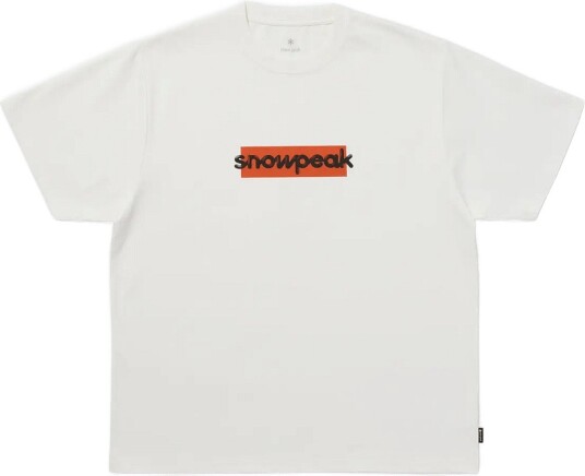SNOW PEAK Sp Reflective Typography T Shirt   OFF WHITE   L