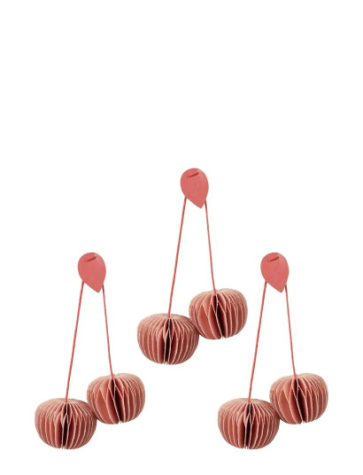 Broste Copenhagen Cherry Ornaments - Pink - L:3CM Broste Copenhagen Cherry Ornaments - Pink - L:3CM