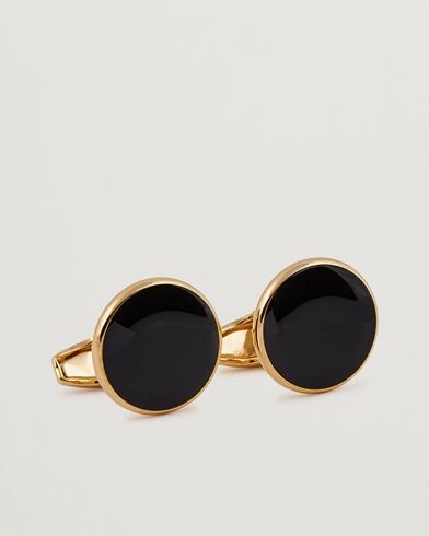 Amanda Christensen Cufflink & Shirt Studs Set Black/Gold Amanda Christensen Cufflink & Shirt Studs Set Black/Gold