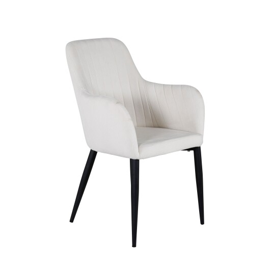 Venture Design COMFORT spise stol Beige Fløyel/svart Beige