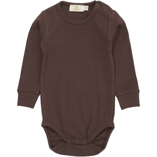COPENHAGEN COLORS Dk Brown Modal Rib Ls Body 68