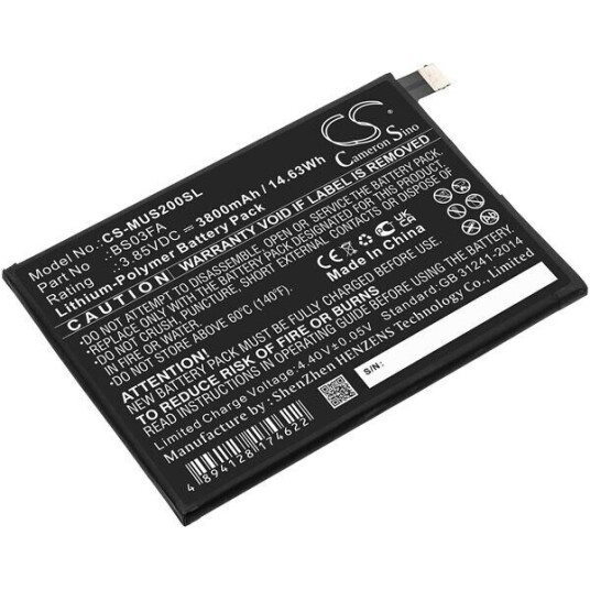 Xiaomi Black Shark 2 batteri (3800 mAh 3.85 V, Sort)