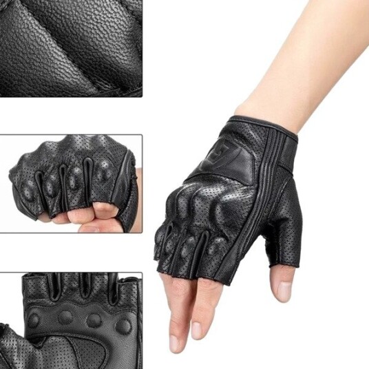 Rockbros Motorsykkelhansker 16220006002 Skinn Svart M