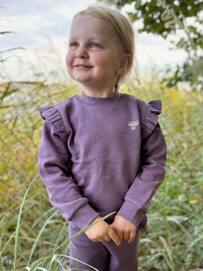 Hummel x DressMyKid Ruffle joggedress-sett, Black Plum (98) 98