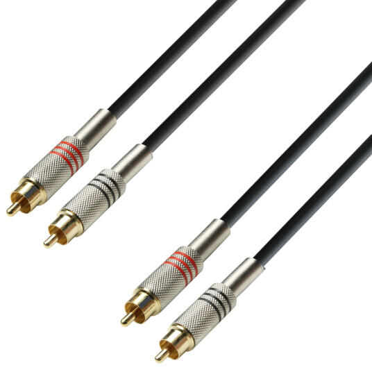 RCA Phono-kabel 2 x RCA hann til 2 x RCA hann 1 meter