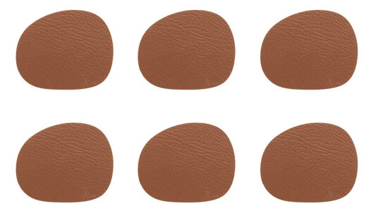 Aida  Raw buffalo underlag 12,2x10 cm 6 stk cinnamon brown