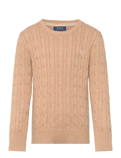 Ralph Lauren Kids Cable Knit Cotton Sweater Beige 150 161
