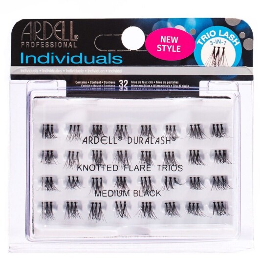 Ardell Trio Individuals Knotted Flare Trios Medium Black Ardell Trio Individuals Knotted Flare Trios Medium Black