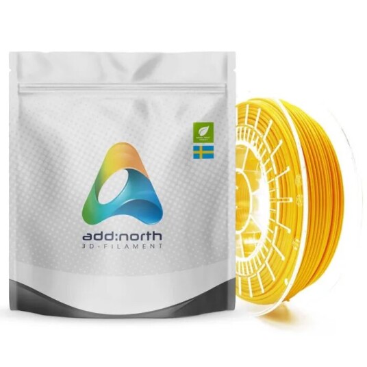 Addnorth E-PLA-filament for 3D-skrivere 1,75 mm Gul