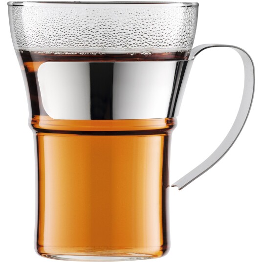 Bodum ASSAM Kaffeglass med krom hank 2 stk. - 0,35 l