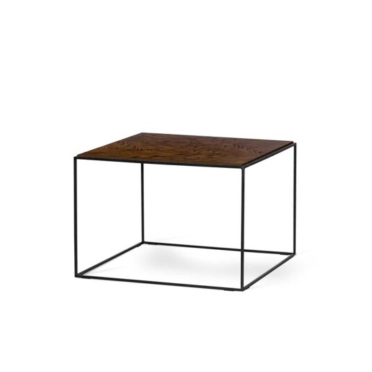 Torkelson Lime soffbord Svart/brunbetsad ek 70 x 70 cm Svart