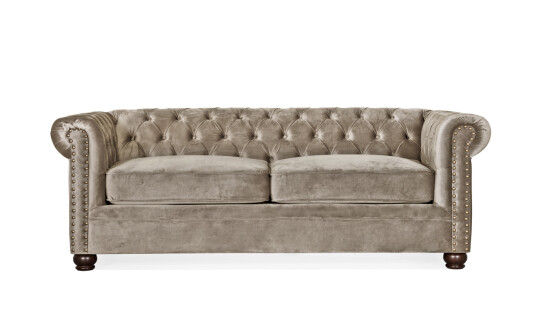 Soffadirekt WINDSOR Chesterfield Sovesofa Velvet Beige