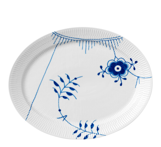 Royal Copenhagen Blue Fluted Mega ovalt fat Diameter 33 cm