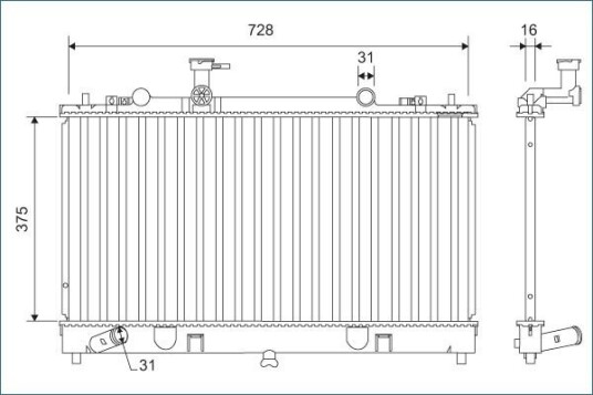 Radiator VALEO 701168