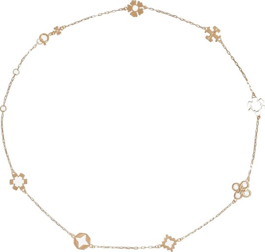 Tory Burch Forget Me Not Necklace   TORY GOLD   One Size