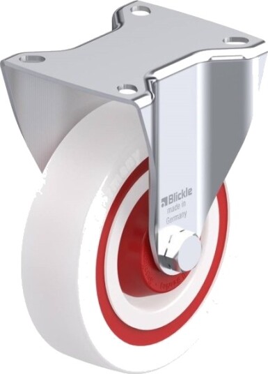 Blickle 710509 Bk-Pow 125Kf-1 Fast Hjul, Hjuldiameter 125 Mm, Bæreevne (Maks.) 220 Kg, 1 Stk.