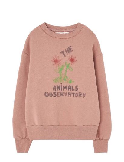 THE ANIMALS OBSERVATORY Flowers Dusty Coral Bear Sweatshirt - Pink - 10 Y THE ANIMALS OBSERVATORY Flowers Dusty Coral Bear Sweatshirt - Pink - 10 Y