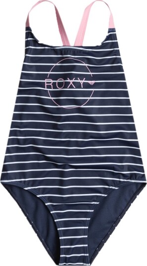 Roxy Badedrakt Bico Basic Naval Academy Stripe Roxy 6 år 116 Badetøy Blå Hvit