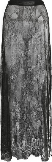 Ahlvar Gallery Hana Long Lace Skirt BLACK M