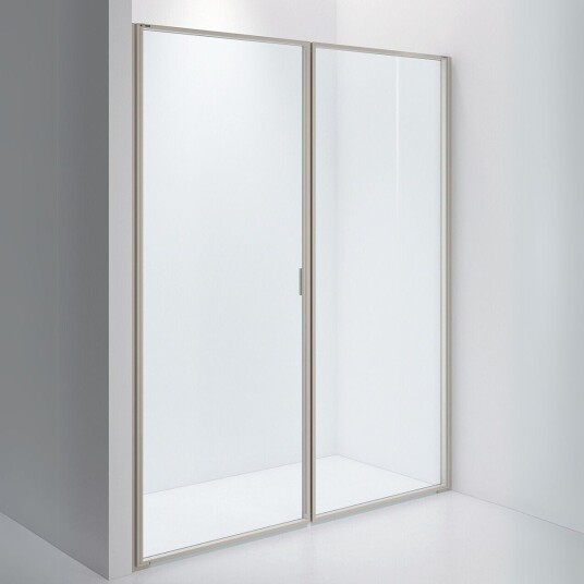 INR Iconic Nordic Rooms Dusjvegg Edge 3 Måltilpasset / Stone Klart Glass