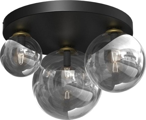 Taklampe Bursa 3Xe14/E27 Svart/Gull