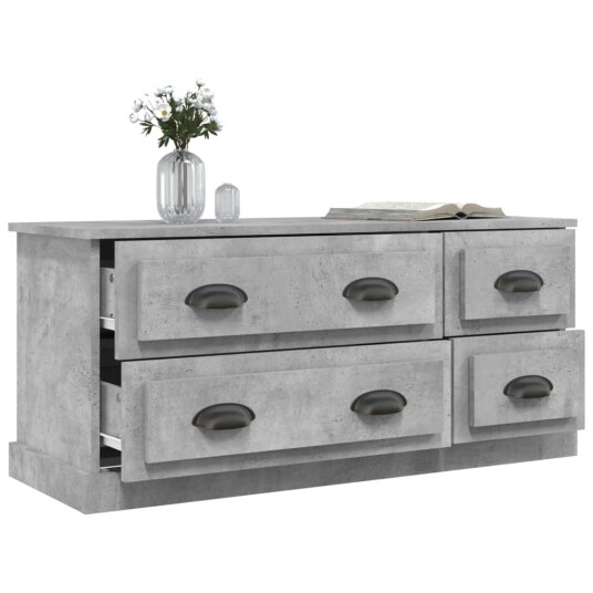vidaXL TV-benk betonggrå 100x35,5x45 cm konstruert tre vidaXL TV-benk betonggrå 100x35,5x45 cm konstruert tre