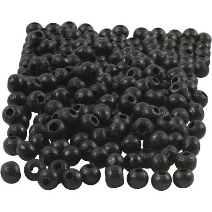 Diverse Treperler dia 5 mm hullstr 1,5 mm ca 150 stk svart 6 g 1 pk