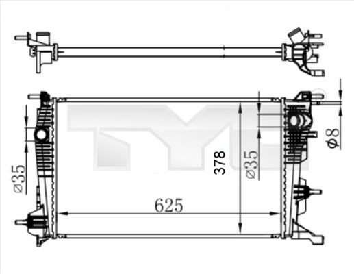 Radiator TYC 728 0065 R