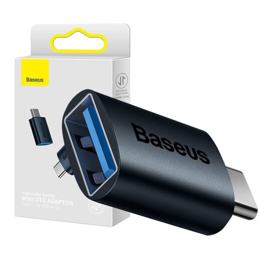 Baseus USB-C til USB-A OTG-adapter Blå