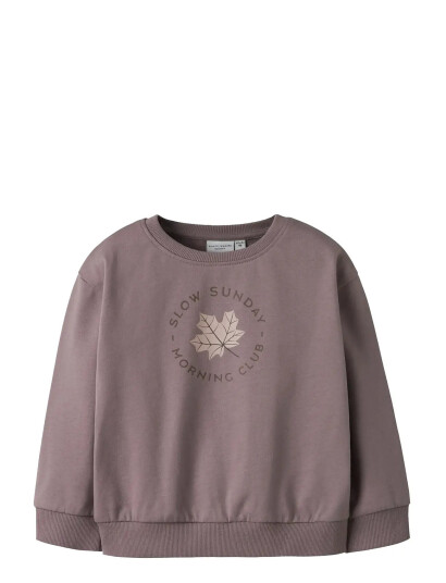 name it Nmfviloui Ls Rlx Sweat Bru Purple 98