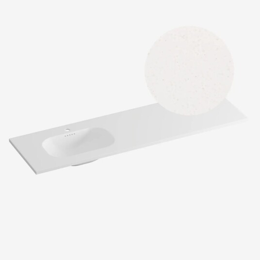 Korsbakken Nice Heldekkende Terrazzo Beige 160cm Venstre