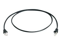 Telegärtner DataVoice Office MP8 FS 500 - Koblingskabel - RJ-45 (hann) til RJ-45 (hann) - 7.5 m - 5.8 mm - SFTP, PiMF - CAT 6a - IEEE 802.3an/IEEE 802.3af/IEEE 802.3at - halogenfri, formstøpt, uten hindringer, flertrådet - svart, RAL 9011