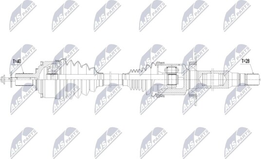 Nty Drivaksel NTY NPW VV 175 Nty Drivaksel NTY NPW VV 175