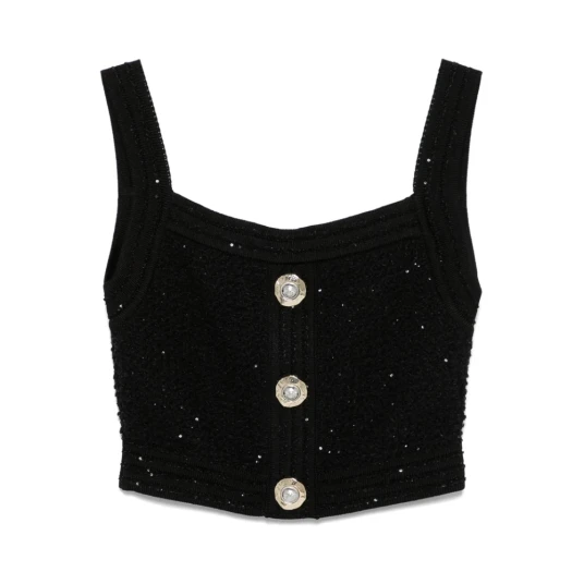 Balmain Dame Topper Svart M