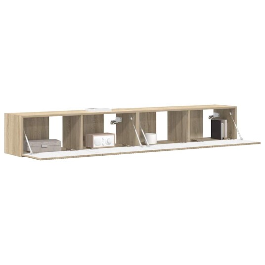 TV Veggskap 2 pcs Sonoma 60 x 31 x 29.5 cm Konstruert tre
