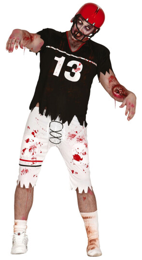 Fiestas Guirca Rugbyspiller Zombie Karnevalskostyme Large