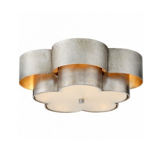 Arabelle Large Flush Mount Burnished Silver Leaf
