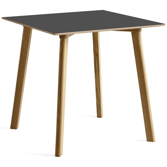 Hay CPH Deux 210 2.0 Bord 75x75 cm Stone Grey / Vannbasert Lakkert Eik