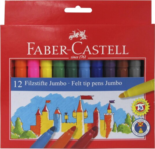 Faber Castell Tusj Faber Jumbo 12 Pk