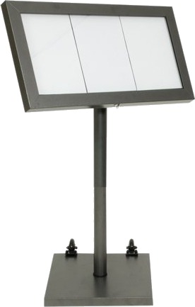 Securit® Coated Steel Led Informationsdisplay 95 Til 3Xa4 Sort   Komplet Kit