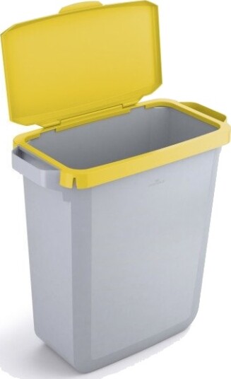 Hængslet Låg Til Affaldsspand Durable Durabin 60L Gul Hængslet Låg Til Affaldsspand Durable Durabin 60L Gul