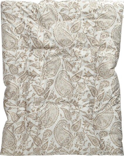 Paisley Dynetrekk Hvit 220x220 cm Dry Sand