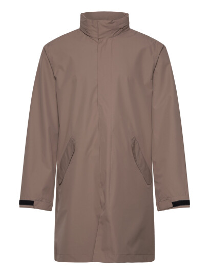 H2O Rømø Logo Lw Rain Long Jacket - Brown - L