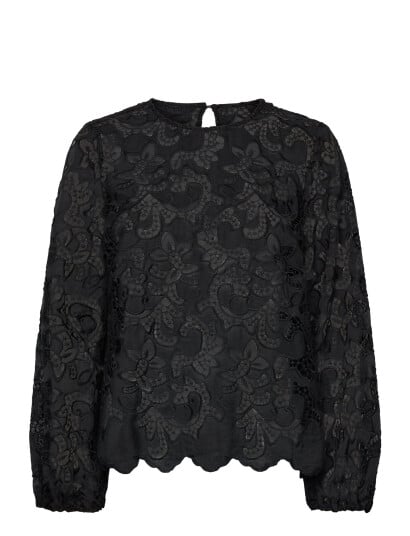Minus Msmisala Long Sleeve Lace Blouse - Black - 36