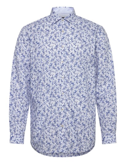 Lindbergh Black Aop Shirt L/S White L