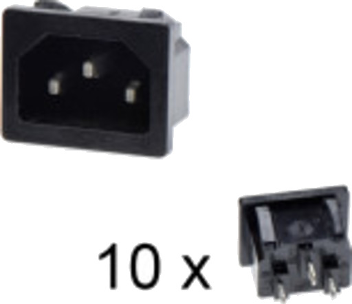 Paneluttak for IEC-plugg. Pakke med 10 stk.