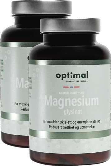 Optimal Nordic Nutrition Magnesium Glysinat kapsler x2 2 x 120 stk.