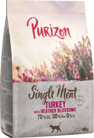 Purizon Tørrfôr Single Meat Med Lyngblomst Kalkun 400 G