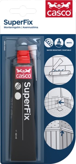 Casco Superfix Monteringslim Hvit 40ml Casco Superfix Monteringslim Hvit 40ml